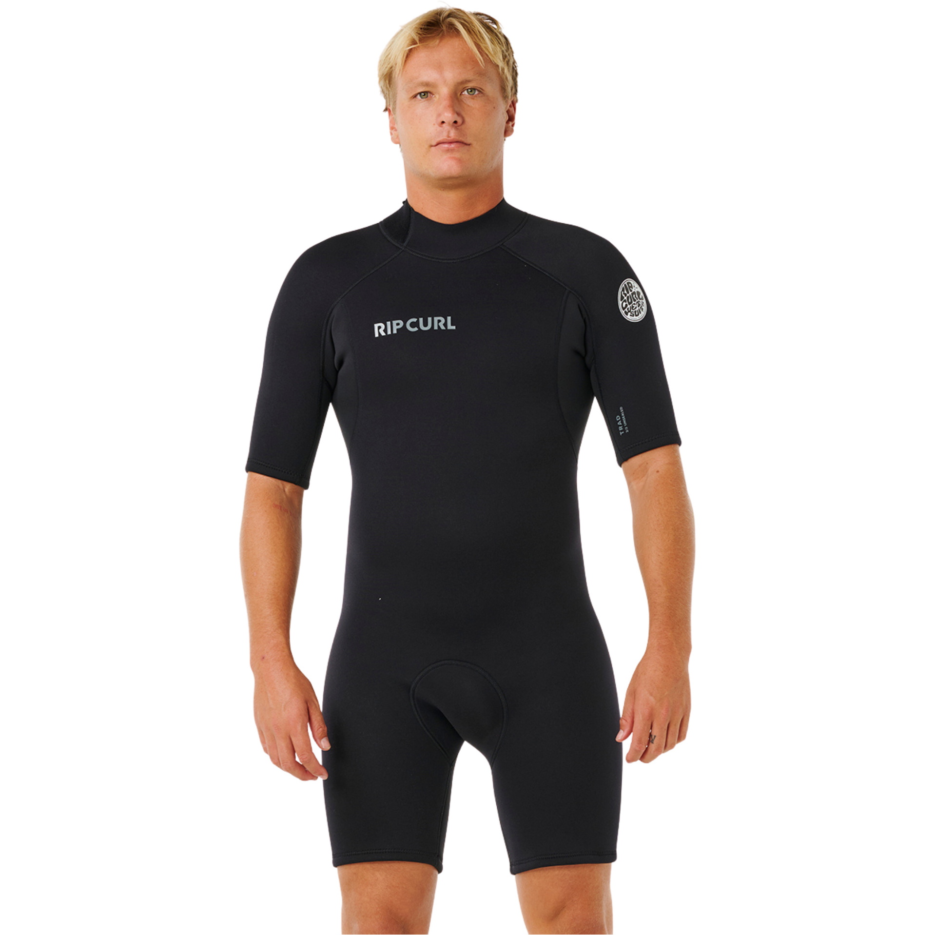 2026 Rip Curl Mens Trad 2mm Back Zip Shorty 12AMSP - Black